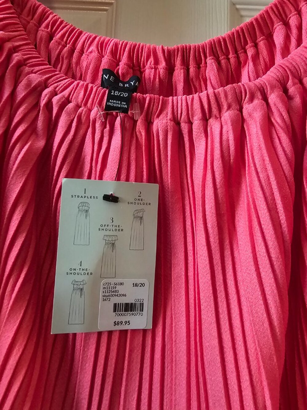 New Lane Bryant Convertible 4 Way Dress One On Off the Shoulder Strapless 18/20 - Picture 6 of 16